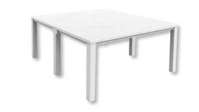 Tavolo doppio Julie trasform.rett.294x90 quadro180x147 h.75 bianco