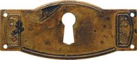 Bocchetta ottone, patinato pulito (115) 80x35mm. art.4760080 fin.115