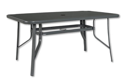Tavolo martinez con foro centrale colore antracite 150 x 90 x 70h cm