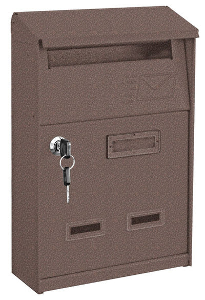 Cassetta lettere italia 21x10x32h nero/rame