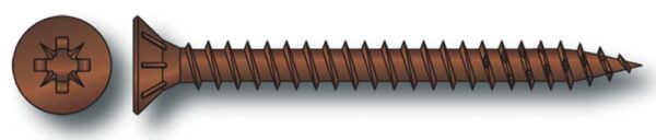 Vite legno testa piana svasata bronzata mm.6,0x120 (pz.100)