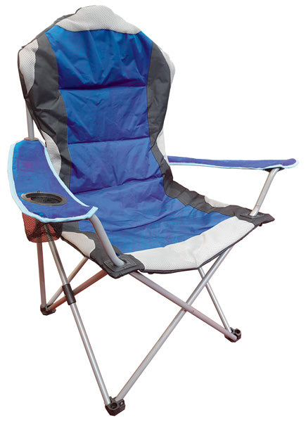 Poltrona chiudibile camping blu