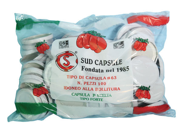 Capsule per conserve colore bianco D.70 buste da 100pz.