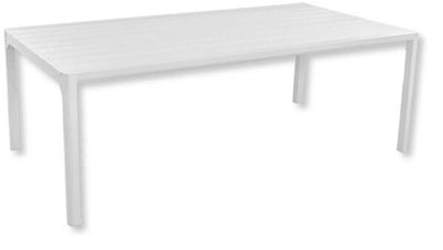 Tavolo Luxury Tenerife Effetto Legno Bianco CM.220x111x74H