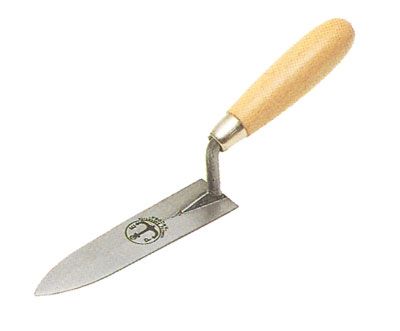 Cazzuolino foglia di olivo in acciaio e legno verniciato mm.140