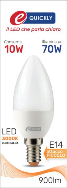 Lamp.candela c37 led e14 10w 3000k