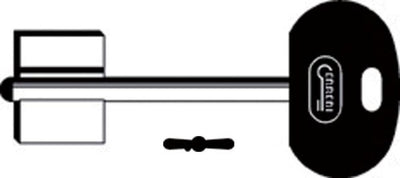 Chiave Doppia Mappa Grandi Testa Plastica 2MO9RP165 (SLC 5MT7BP)