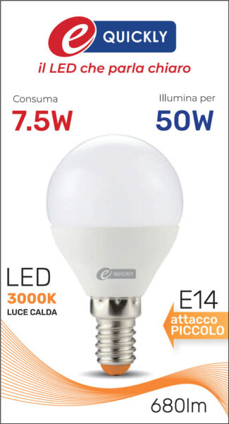 Lamp.sfera p45 led e14 7,5w 3000k