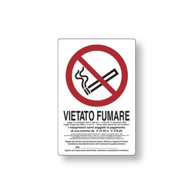 Targa 20x30 Vietato Fumare (Busta 10pz)