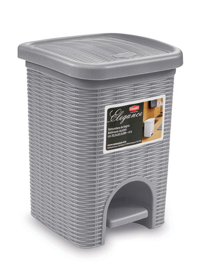 Pattumiera bagno eleg.lt.6 grig.ch.
