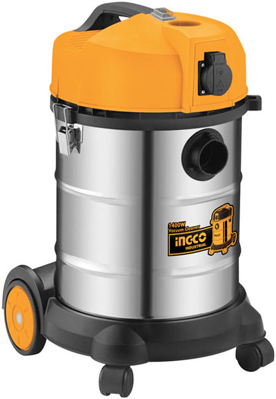 Bidone aspiratutto Inox 30l-1200w c/accessori