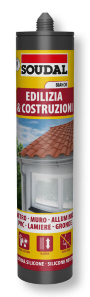 Silicone edilizia neutro bianco cartuccia 300ml
