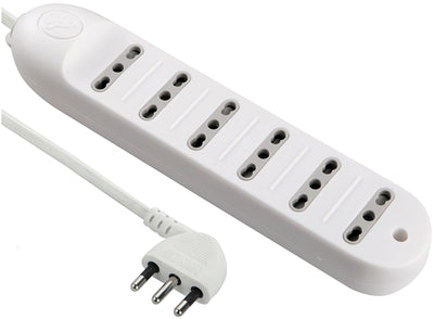 Multipresa bipasso 4 posti 10/16A, con cavo 1,5 mt,spina 16a a pipetta