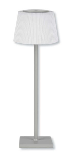 Lampada da tavolo ricaricabile Kate metallo grigia