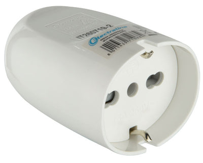 Presa volante schuko bipasso colore bianco