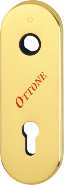 Placca Corta per Foro Yale Ottone Lucido