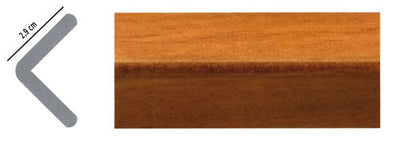 Paraspigolo ayous 29x29 liscio noce scuro
