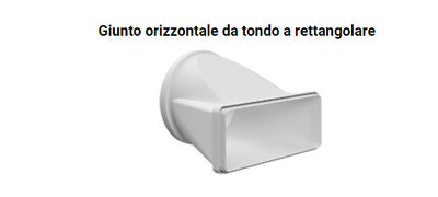 Giunto orizzontale da tondo a rettangolare per cappe BVGQT229