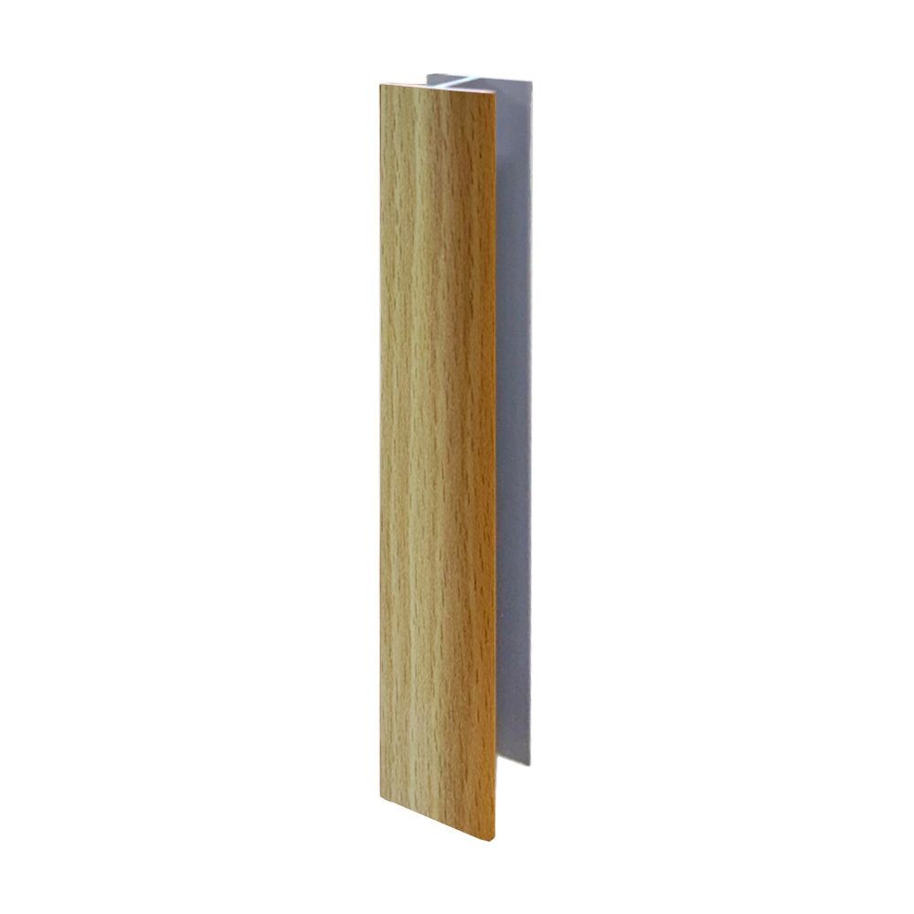 Giunzione lineare per zoccolo in PVC H 15 cm. faggio