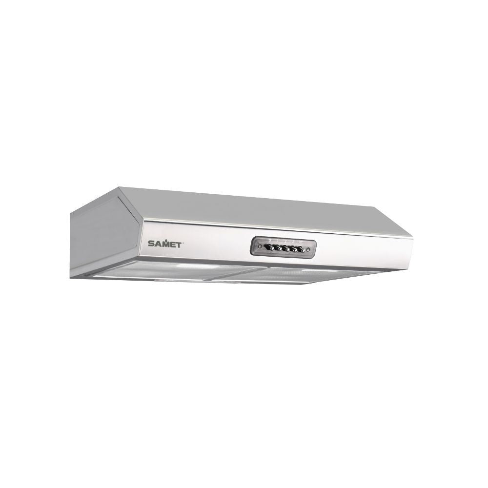 Gruppo cappa Samet sottopensile luce led potenza aspirante 280 m3/h 3 livelli Tornado 60 inox