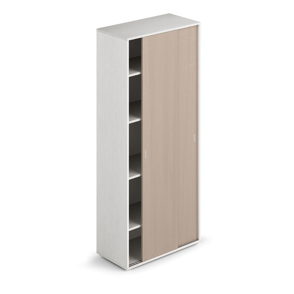 Ingresso modulo da 90 H.212 ante scorrevoli con ripiani colore olmo