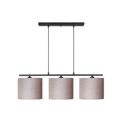 Lampada a sospensione Medusa ASZ1532 con paralumi in PVC effetto tessuto beige