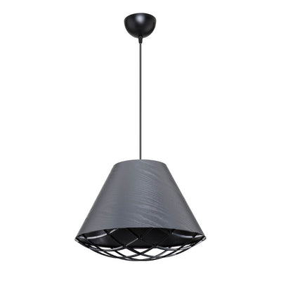 Lampada da soffitto Ayda ASZ1560 con paralume in tessuto antracite