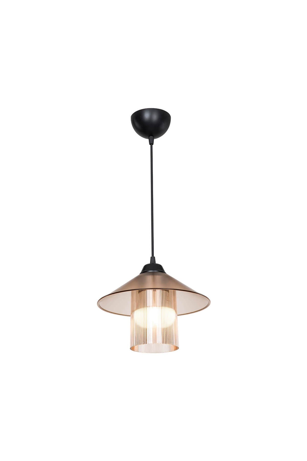 Lampada da soffitto Inka ASZ1464 con paralume in plastica ambrata