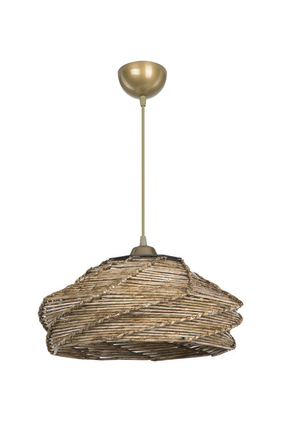 Lampada da soffitto Risa MDL4940 con paralume in carta intrecciata rustica
