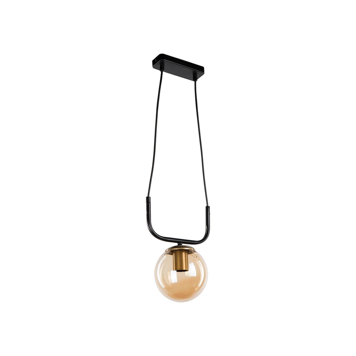 Lampada da soffitto Terena ASZ1422 in metallo nero con 1 portalampada