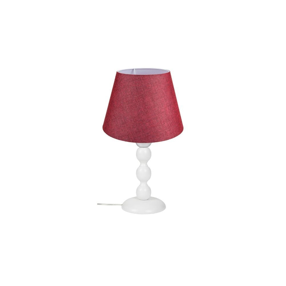 Lampada da tavolo LAGUNAH272865 con paralume in PVC effetto tessuto rosso