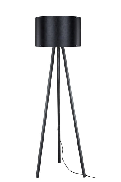 Lampada da terra Piko MDL5134 con piantana e paralume in PVC effetto tessuto nero