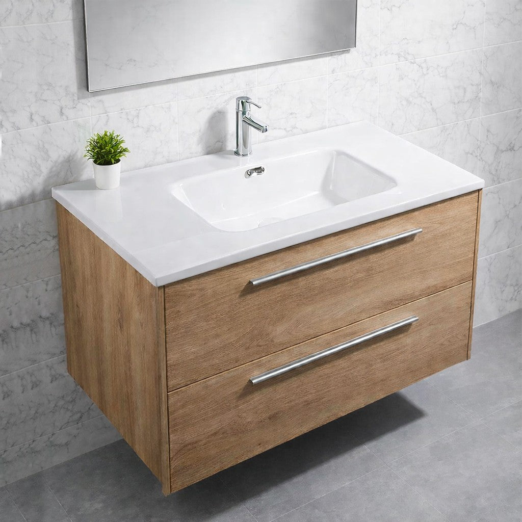 Lavabo da appoggio Bulnes80 in ceramica bianco lucido 81x46.5cm.