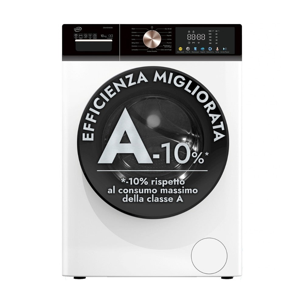 Lavatrice Daya DSW1014681A 10 kg 1400 giri Inverte BLDC programma vapore bianco classe A -10%