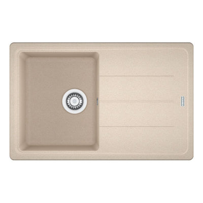 Lavello 1 vasca Franke Boston BFG61178 con gocciolatoio reversibile 78x50 cm. colore avena