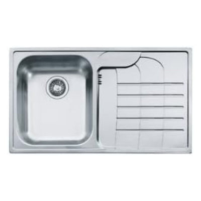 Lavello 1 vasca Franke Zodiaco Zox 614 con gocciolatoio destro 86x50 cm. inox