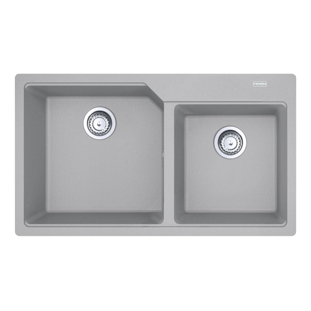 Lavello 2 vasche Franke UBG62086 filotop in fragranite alluminio