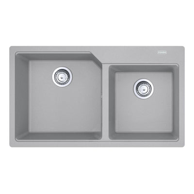 Lavello 2 vasche Franke UBG62086 filotop in fragranite alluminio