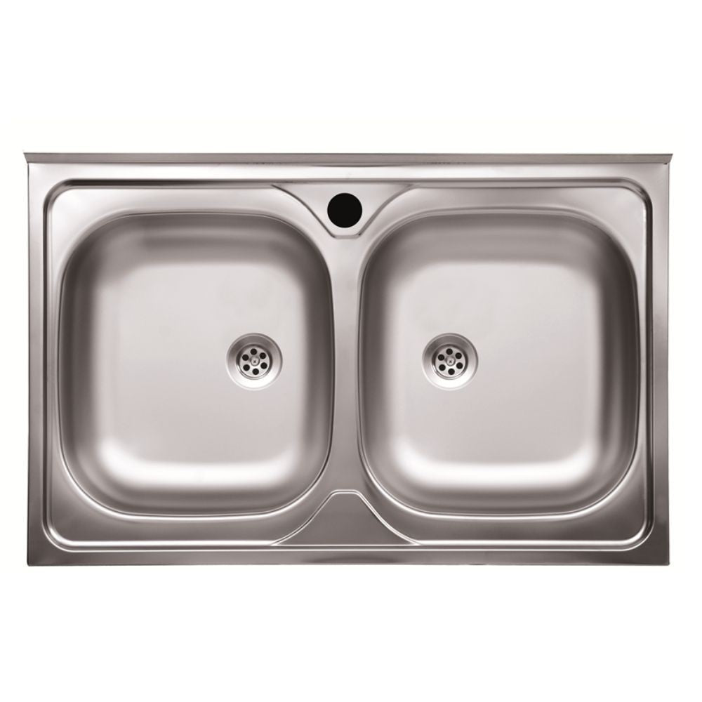 Lavello appoggio 80x50 50 series 2 vasche n214