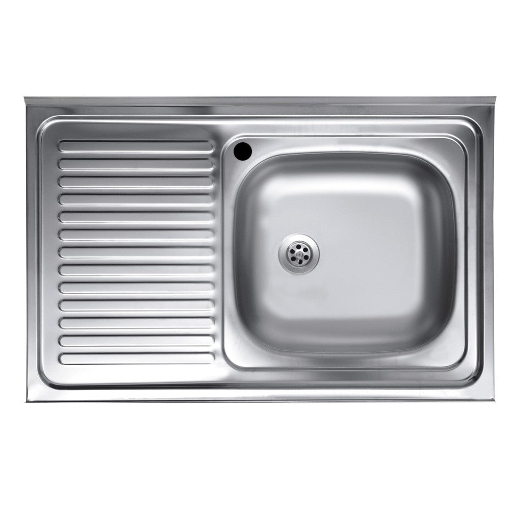 Lavello appoggio 80x50 SA216 1 vasca e gocciolatoio sinistro