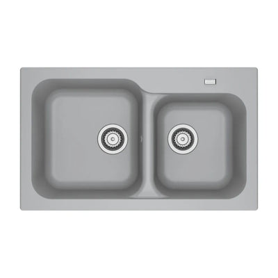 Lavello da incasso 2 vasche Franke KID 620 tectonite 83x50 cm. colore grigio