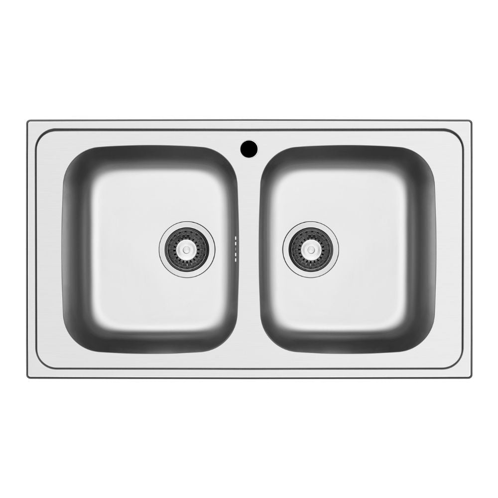 Lavello da incasso Tirreno862 2 vasche 86x50 inox scatolato singolarmente