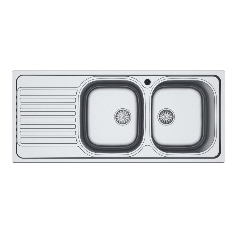 Lavello 116x50 SA138 2 vasche e gocciolatoio sinistro