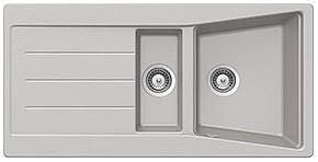 Lavello Smeg LS102AL 100x500 cm 1+1/2 vasche con gocciolatoio reversibile alluminio