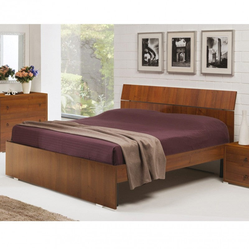Letto matrimoniale 160 cm colore noce antico