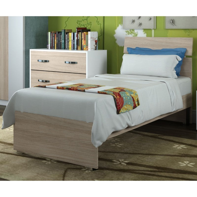 Letto singolo 80 cm colore olmo
