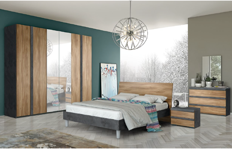 Letto matrimoniale Borghese noce dark