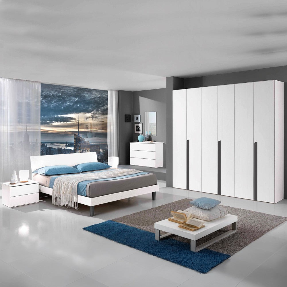 Letto matrimoniale contenitore Manitoba bianco