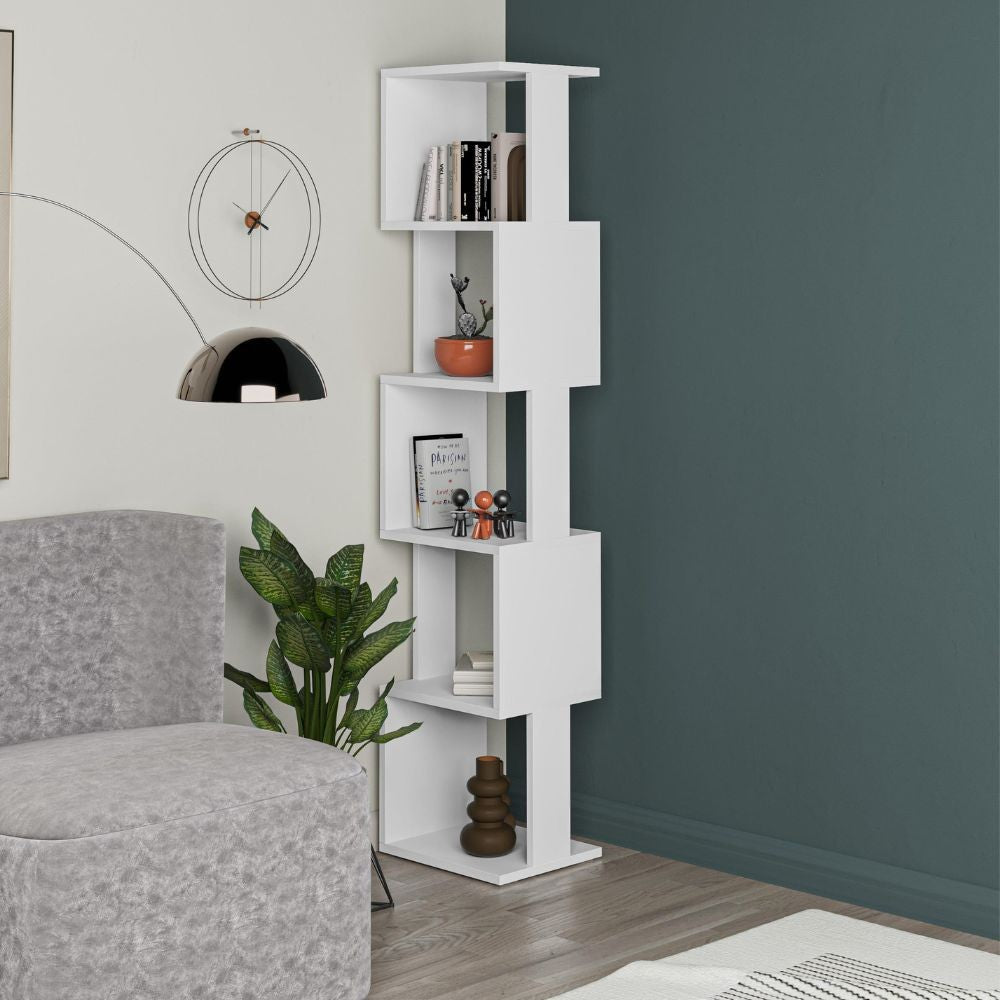 Libreria a cubo Piri colore bianco H 161x30x35 cm.