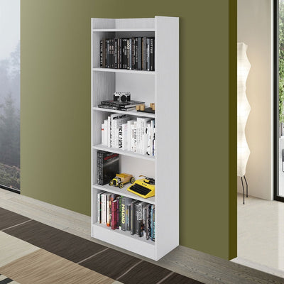 Libreria Alessia 64x29x180H bianco frassinato